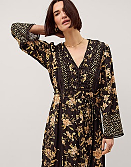 Monsoon Rosaleigh Floral Midi Dress