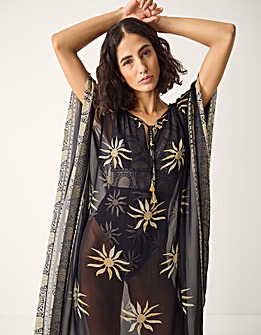 Monsoon Tashie Sun Print Maxi Kaftan