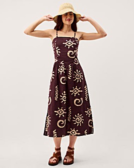 Monsoon Mafalda Print Bandeau Midi Dress