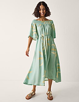 Monsoon Tashie Sun Print Midi Dress