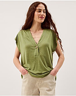 Monsoon Lucy Linen Blend T-Shirt