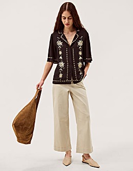 Monsoon Wren Floral Embroidered Shirt
