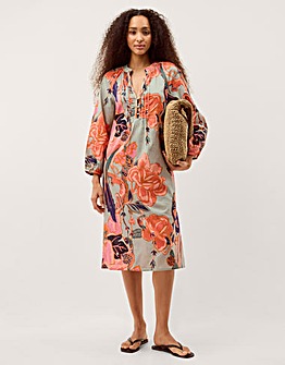 Monsoon Carmen Floral Midi Tunic Dress
