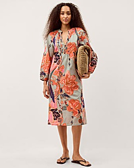 Monsoon Carmen Floral Midi Tunic Dress