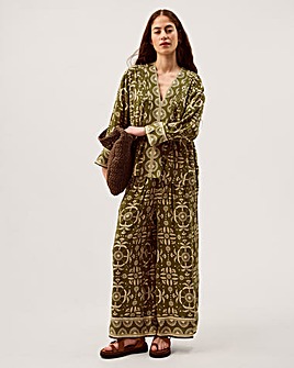 Monsoon Thalia Floral Wide Leg Trousers