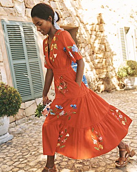 Monsoon Emma Floral Midi Dress