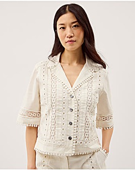 Monsoon Irina Lace Trim Shirt