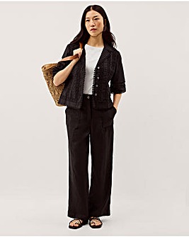 Monsoon Jolie Straight Linen Trousers