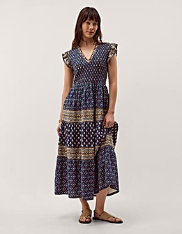 Monsoon Amaya Print Jersey Midi Dress