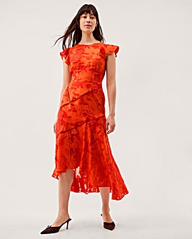 Monsoon Josie Jacquard Floral Midi Dress