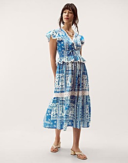 Monsoon Soleil Print Midi Dress