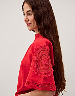 Monsoon Emory Floral Lace Top