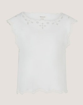Monsoon Gaia Floral Cutwork Top