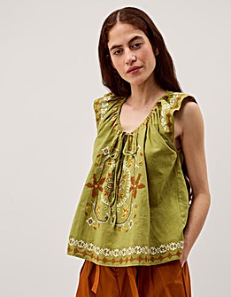 Monsoon Greta Floral Embroidered Top