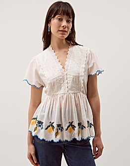 Monsoon Luna Lemon Jersey Top