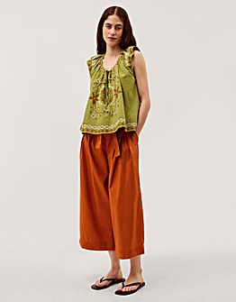 Monsoon Sofia Cropped Wide Leg Trousers
