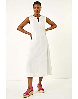 Roman Panel Detail Midi Dress