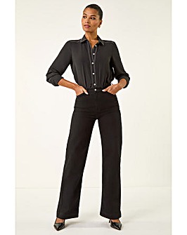 Roman Wide Leg Stretch Denim Jeans