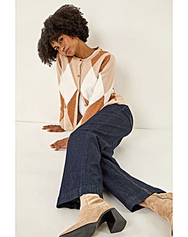 Roman Wide Leg Stretch Denim Jeans