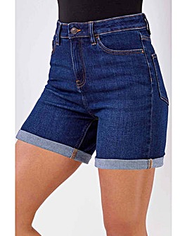 Roman Stretch Denim Mom Shorts