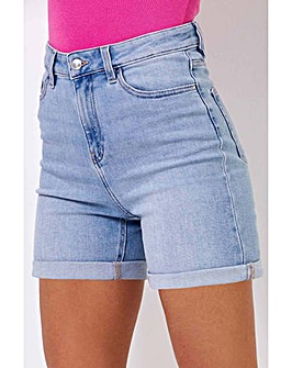 Roman Stretch Denim Mom Shorts