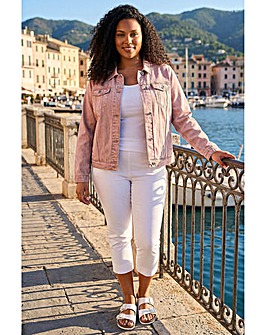 Roman Curve Cotton Denim Jacket