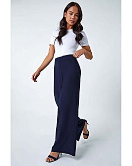 Roman Petite Wide Leg Stretch Trouser