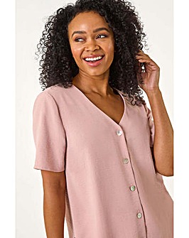 Roman Petite Button Through Blouse