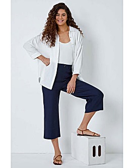 Roman Cropped Stretch Culotte