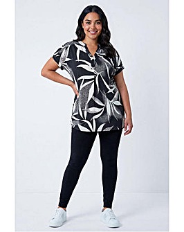 Roman Curve Stretch Plain Leggings