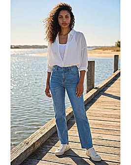 Roman Petite Stretch Straight Leg Jeans