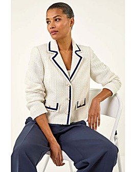 Roman Boucle Contrast Tape Jacket