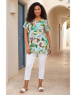 Roman Curve Abstract Print Top