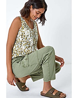 Roman Abstract Spot Print Button Vest