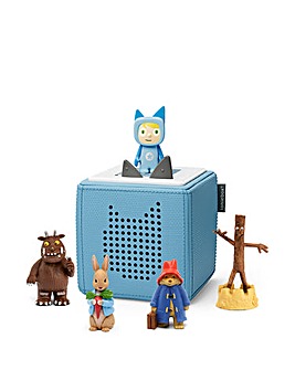 Toniebox Blue Starter Set + Gruffalo, Stick Man, Peter Rabbit and Paddington