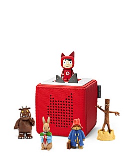 Toniebox Red Starter Set + Gruffalo, Stick Man, Peter Rabbit and Paddington