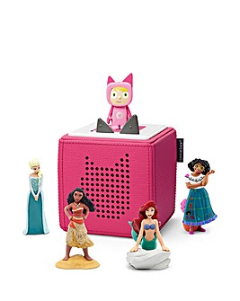 Toniebox Pink Starter Disney Set + Frozen, Moana, Little Mermaid and Encanto