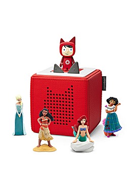 Toniebox Red Starter Disney Set + Frozen, Moana, Little Mermaid and Encanto