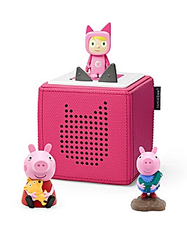 Toniebox Pink Starter Set + George Pig + Peppa Pig