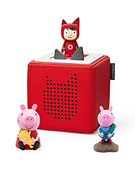 Toniebox Red Starter Set + George Pig + Peppa Pig