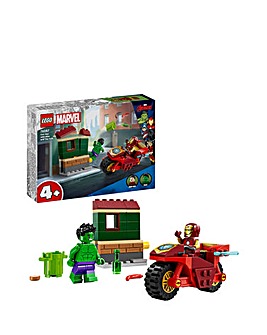 LEGO Marvel Iron Man with Bike and The Hulk Playset 76287