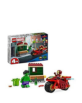 LEGO Marvel Iron Man with Bike and The Hulk Playset 76287