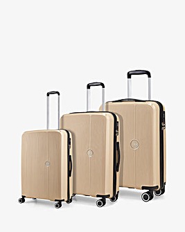 Rock Hudson 3pc Suitcase Set Champagne