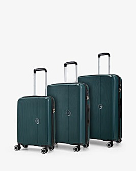 Rock Hudson 3pc Suitcase Set Green