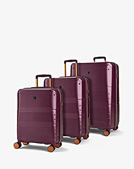 Rock Mayfair 3pc Suitcase Set Purple