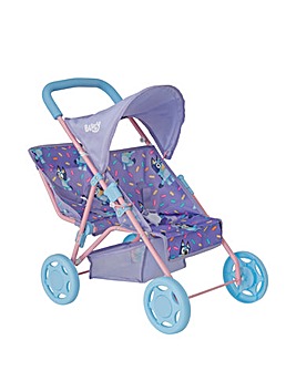 Bluey Tandem Twin Dolls Pram