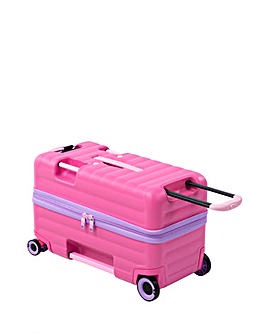 IT Luggage Trunkryder Azalea Pink Kiddies Ride-On Suitcase