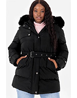Lovedrobe Black Hooded Coat