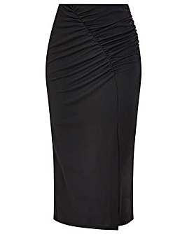 Monsoon Ruched Crepe Jersey Skirt