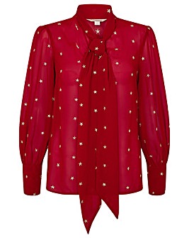 Monsoon Kate Star Pussybow Blouse